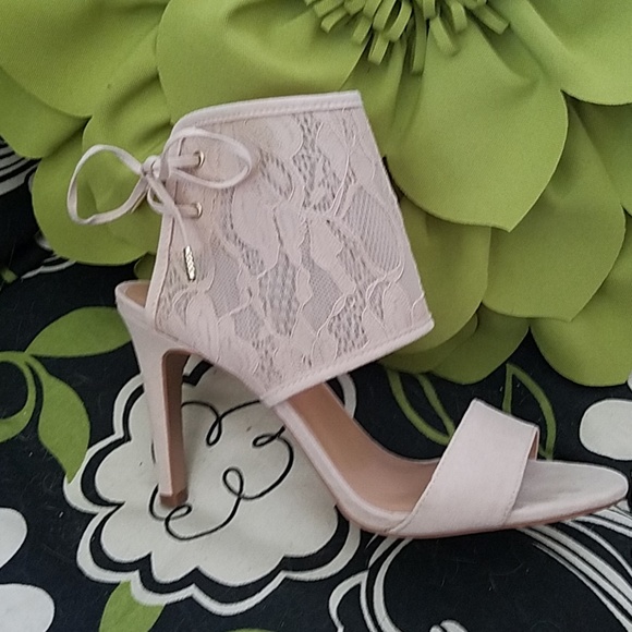 Nude Bootie Heels 7.5 - Picture 1 of 7